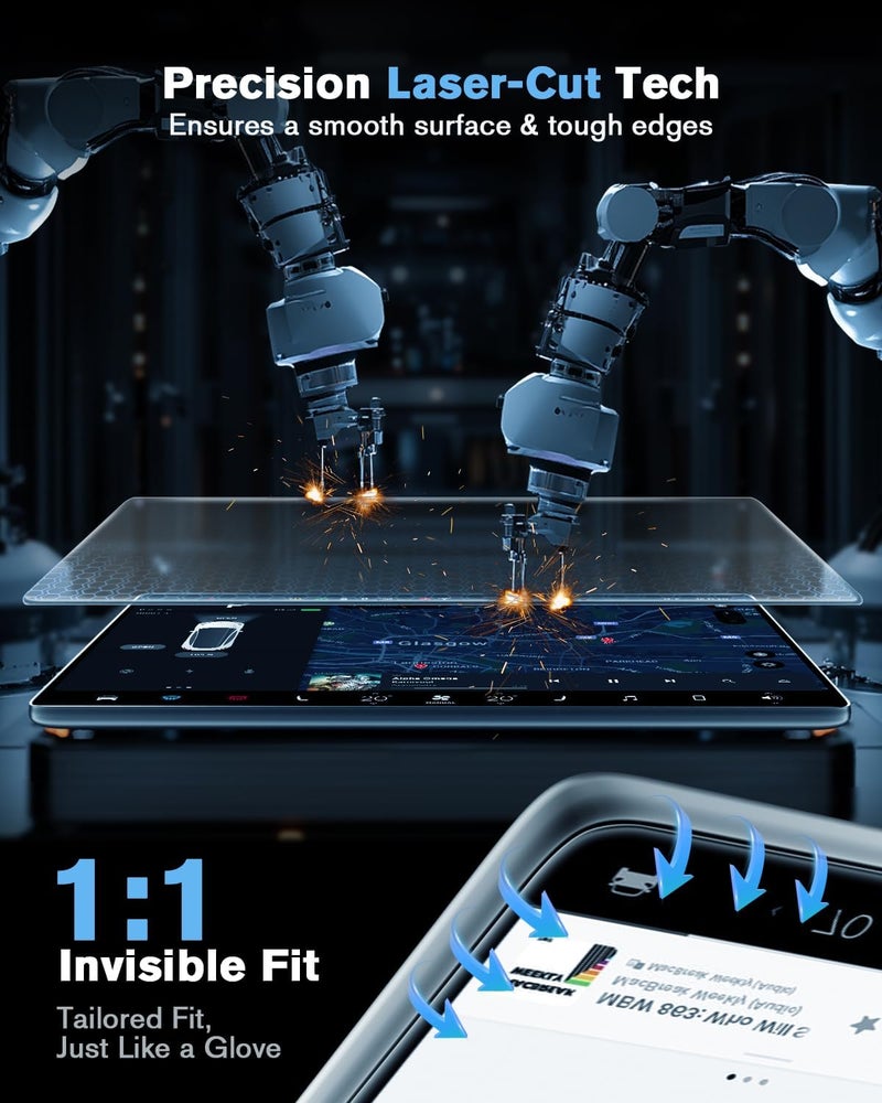 WEIPIN For Glossy Tempered Glass 2023 2024 2025 2026 Land Rover Defender 90/110/130 11.4 Inch Touchscreen Screen Protector - Defender 90/110/130 Accessories - Image 4